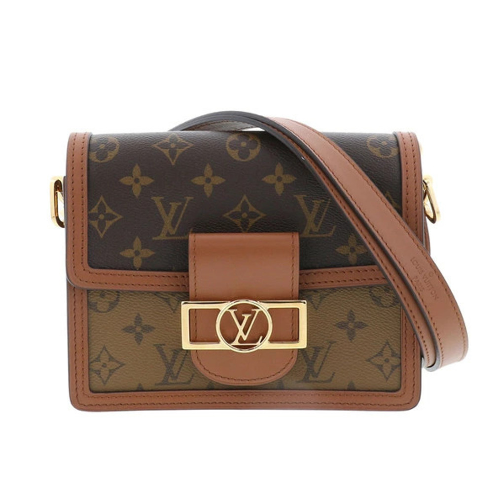 LOUIS VUITTON Dauphine Monogram Reverse Shoulder Bag Brown